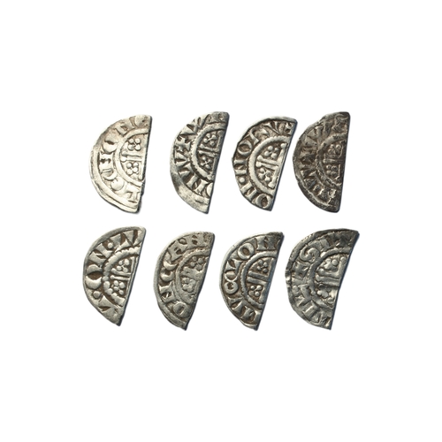 245 - Cut Halfpennies (8) Cut halfpennies Various mints and moneyers. Varying grades. Lot sold as seen, no... 