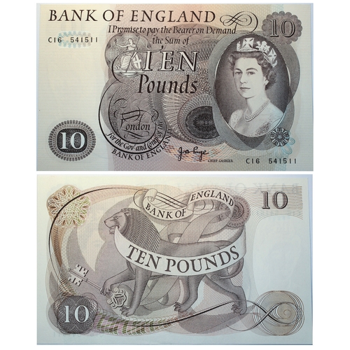 362 - Bank of England (3) Ten Pounds J.Q. Hollom, 21st February 1964, prefix A11, (Dugg. B299); J.S. Fford... 