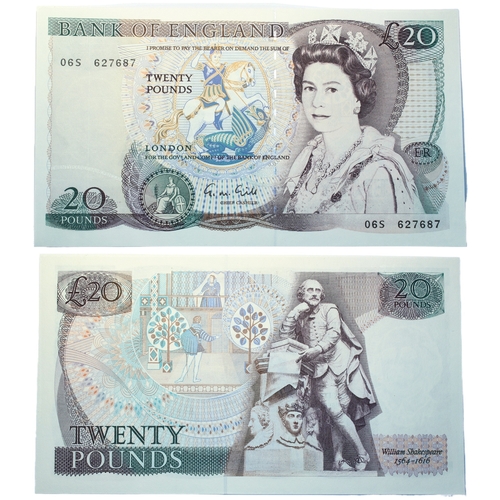 367 - Bank of England (2) Twenty Pounds D.H.F. Somerset, and G.M. Gill, prefixes 12K last series and 06S, ... 