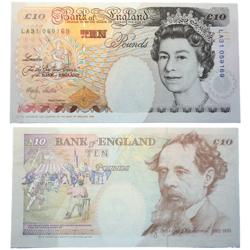 370 - Bank of England (7) Ten Pounds and Five Pounds G.M. Gill, Five Pounds, prefix A01 first run, (Dugg. ... 