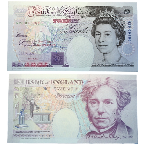 371 - Bank of England (4) Twenty Pounds G.M. Gill, G.E.A. Kentfield (2) and Merlyn Lowther, prefixes A01 f... 