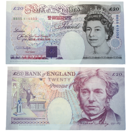 371 - Bank of England (4) Twenty Pounds G.M. Gill, G.E.A. Kentfield (2) and Merlyn Lowther, prefixes A01 f... 