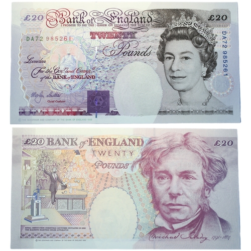 371 - Bank of England (4) Twenty Pounds G.M. Gill, G.E.A. Kentfield (2) and Merlyn Lowther, prefixes A01 f... 