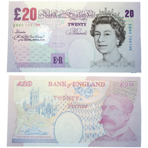 374 - Bank of England (5) Twenty pounds Merlyn Lowther, Andrew Bailey (2) (Elgar and Smith), Chris Salmon ... 