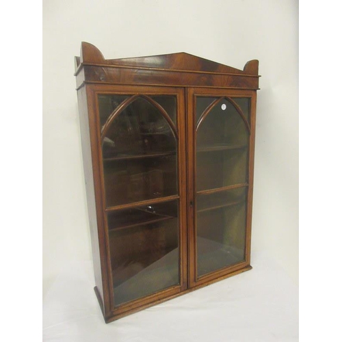 183 - Georgian mahogany hanging two door wall cabinet. H. 32