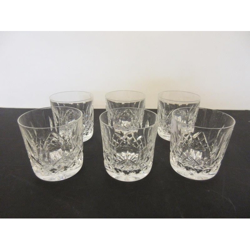 205 - Six cut glass whiskey tumblers.