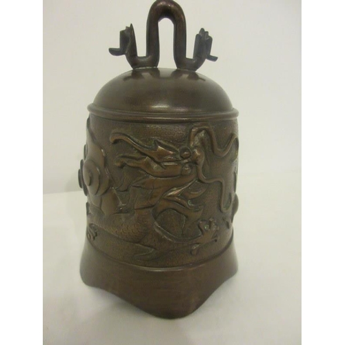 222 - A Chinese temple bell. H. 7