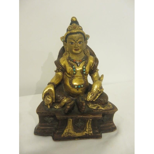 223 - A 19th century Tibetan Goddess Yambala. 
H. 6 1/2