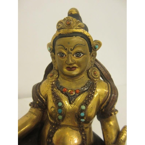 223 - A 19th century Tibetan Goddess Yambala. 
H. 6 1/2