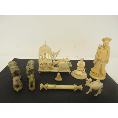 238 - Small collection of miscellaneous ivory pieces.