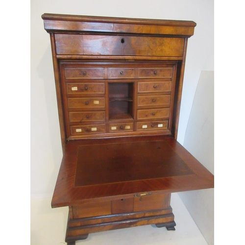 60 - A 19th century continental fall front writing desk.
H. 59