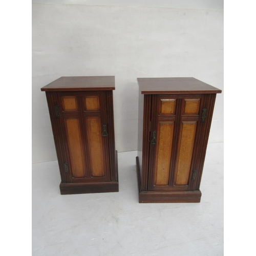 98 - Pair of late Victorian bedside lockers.