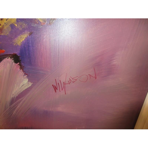 123 - Wilkinson,
Large Abstract,
Oil on canvas,
Signed.
30