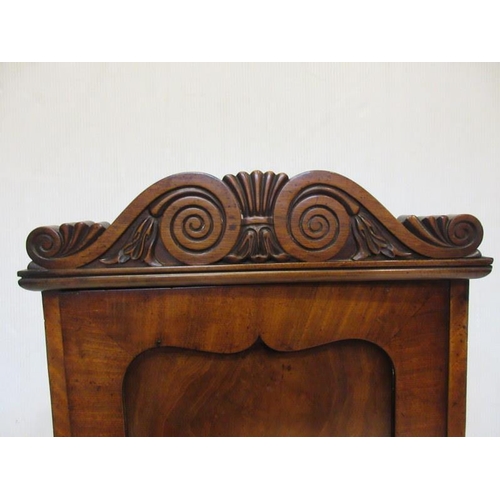 125 - A good antique (Cork) mahogany table top cabinet with fitted interior and raised on turned feet. H. ... 