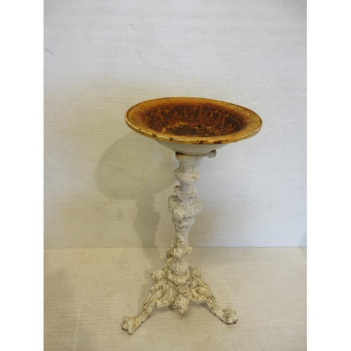 212 - Antique cast iron bird bath.