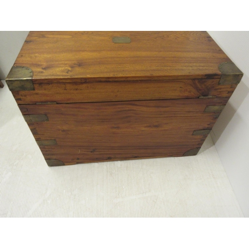 284 - A camphor wood storage chest with carrying handles.
W.26