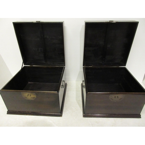 288 - A pair of decorative storage boxes cum lamp tables. 
21