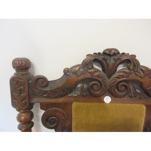 75 - A well carved 19th century walnut throne chair.
Height 51