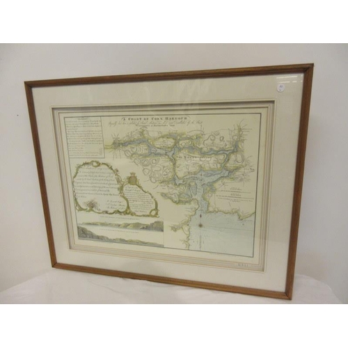 83 - A framed chart of Cork Harbour from an original by W. Andrews, Monkstown 1856. Published by Barry Dr... 