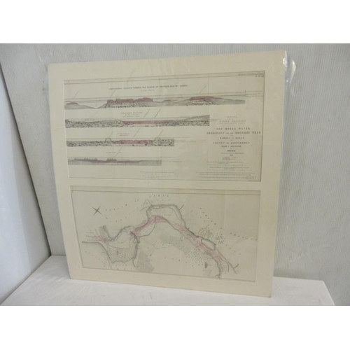 62 - Survey of the River Shannon 1838- Six large mounted maps - The Boyle river and water. (see photos)