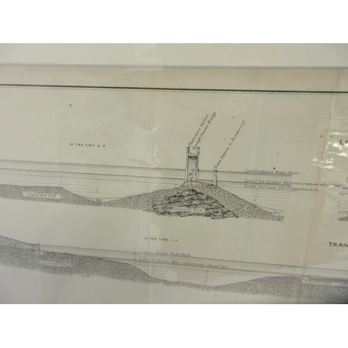 63 - Survey of the river Shannon - Three large mounted maps - Carrick-on-Shannon. (see photos)