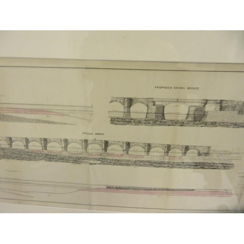 63 - Survey of the river Shannon - Three large mounted maps - Carrick-on-Shannon. (see photos)