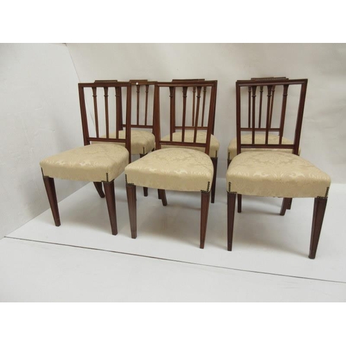 155 - Set of 6 antique mahogany dining chairs.