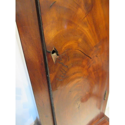 158 - A fine Irish mahogany and satinwood cased long cased clock with painted arch dial Wherland, Cork. Ci... 