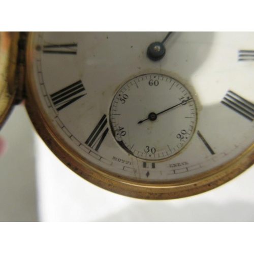 190 - 18ct gold cased Swiss pocket watch, dial and works stamped MOTTU Geneve.