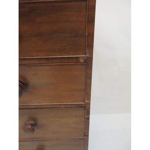 36 - Antique mahogany chest of drawers in need of restoration. (see photos) Height 107cm, W. 106cm, D. 50... 