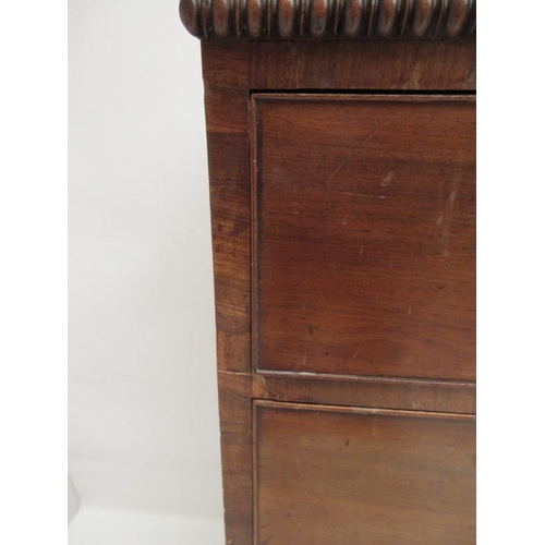 36 - Antique mahogany chest of drawers in need of restoration. (see photos) Height 107cm, W. 106cm, D. 50... 