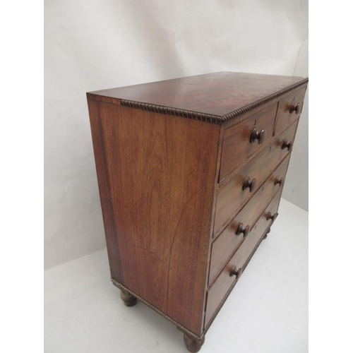 36 - Antique mahogany chest of drawers in need of restoration. (see photos) Height 107cm, W. 106cm, D. 50... 