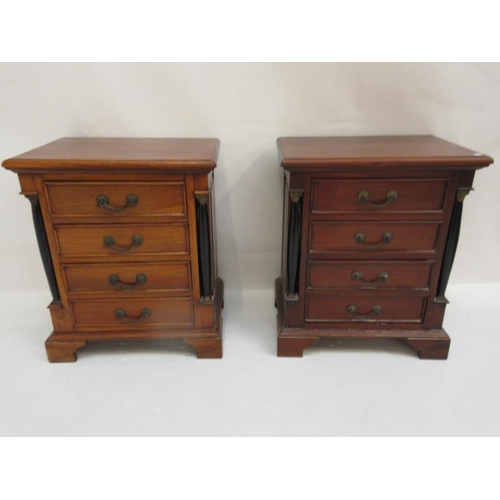 38 - Pair of mahogany bedside lockers.