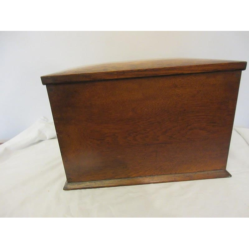 90 - A good Victorian oak stationery/writing box with well fitted interior - very original and in fine co... 