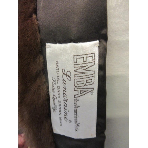 95 - A good Lunaraine Mink jacket. Purchased Clerys Dublin 1984 with original receipt.