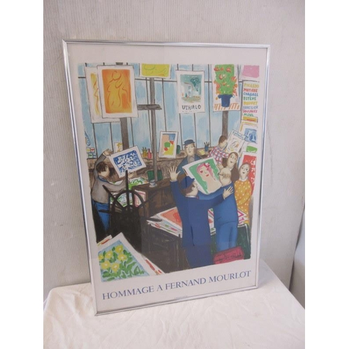 98 - Colourful French art poster,
Mourlot,
Paris 1990.
78cm x 55cm aprox.