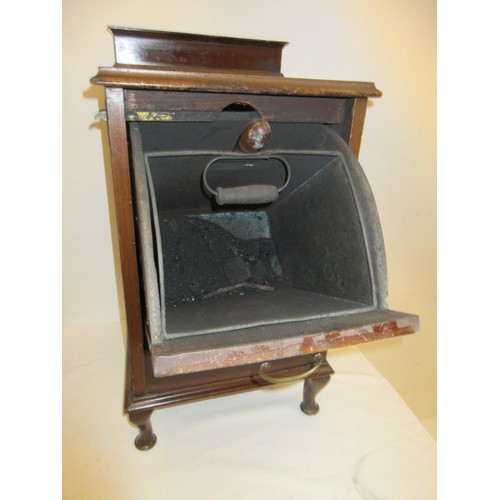 237 - Mahogany coal cabinet.