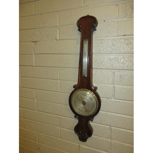 1 - Victorian rosewood cased barometer, Spiers & Son, Oxford, suitable for parts only.