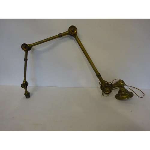 14 - Old brass Dentists lamp.