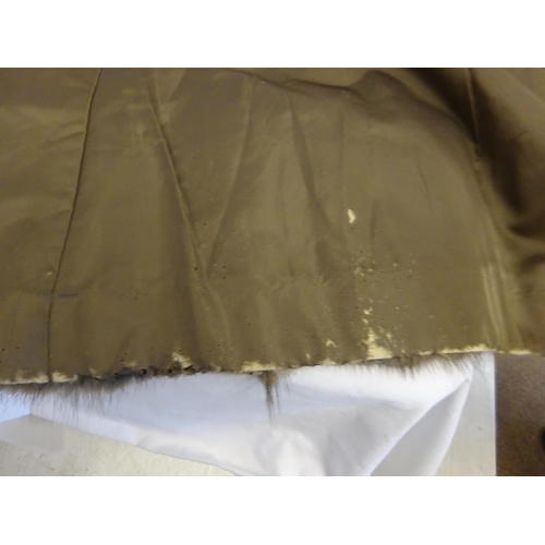 54 - Ladies fur coat from Barnardo's Graffton St., Dublin. Some damage (see photos) Length 120cm approx.