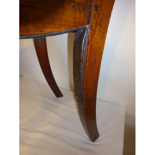 119 - A set of 6 19th century antique mahogany dining chairs raised on fluted legs. Restoration required. ... 