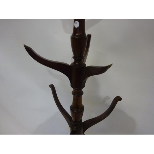 124 - Antique mahogany hat stand, (restoration required).H. 164cm.