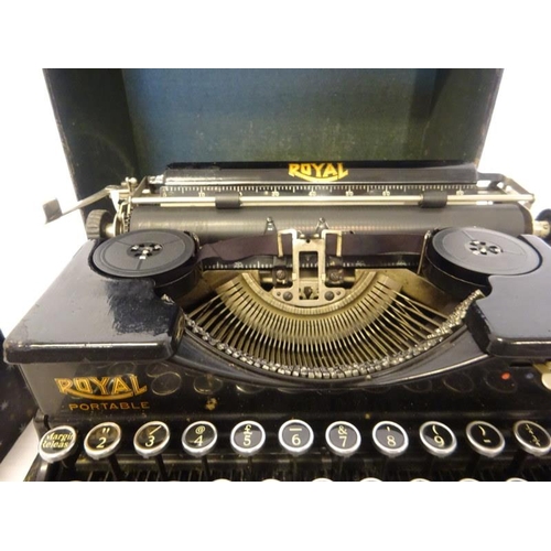 15 - Old Royal typewriter, camera, etc.