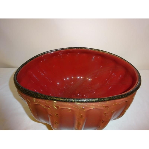 155 - Murano glass bowl, signed. Diameter 30cm, H. 18cm approx.