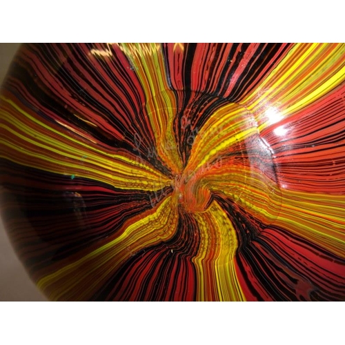 155 - Murano glass bowl, signed. Diameter 30cm, H. 18cm approx.