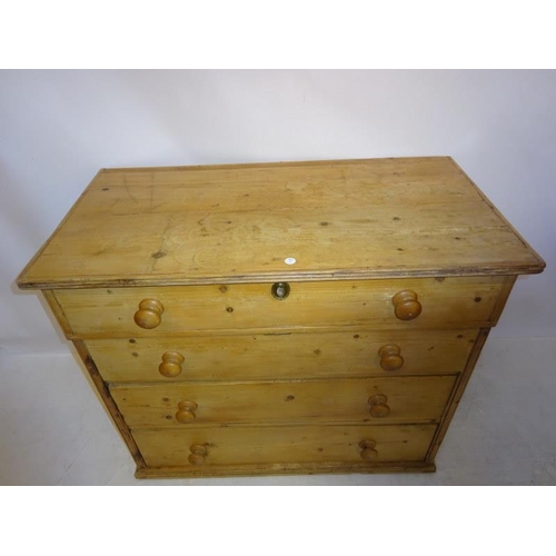 182 - Old pine four drawer chest. W. 92cm D. 47cm  H. 80cm approx.