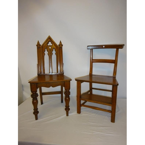 209 - Two 19th century oak side chairs.