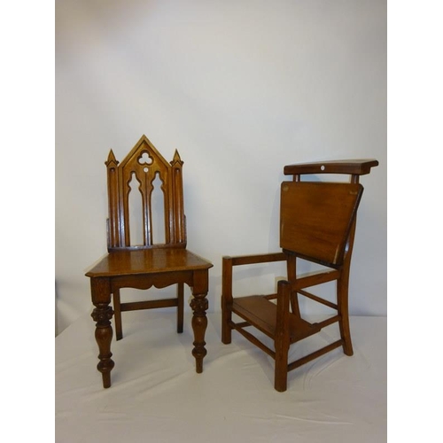 209 - Two 19th century oak side chairs.