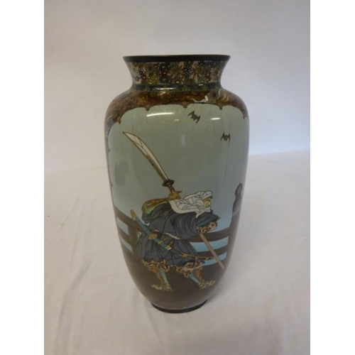 240 - Antiques cloissonne vase. H. 38cm.