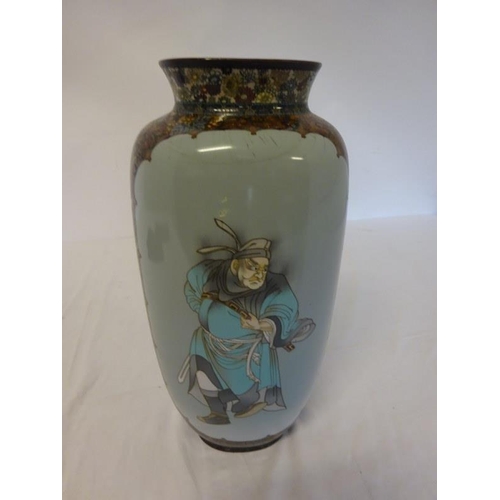 240 - Antiques cloissonne vase. H. 38cm.